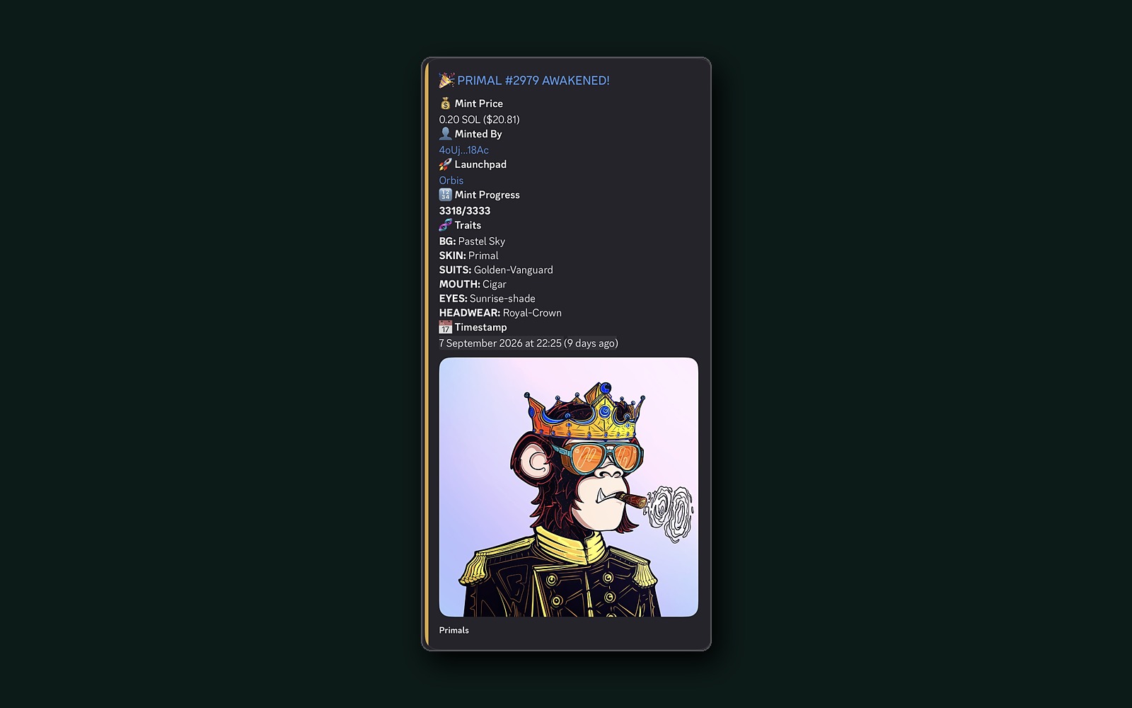 Mint Alert Bot - Discord