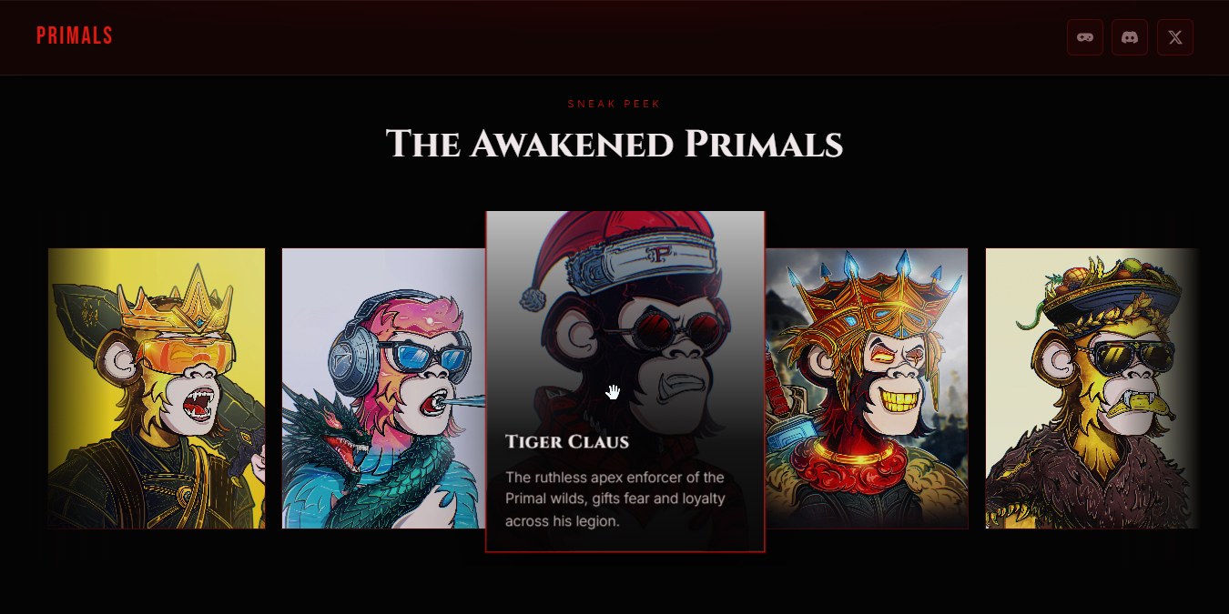 The Primals website